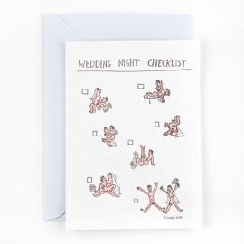 Postkaart Wedding night checklist / Studio Flash